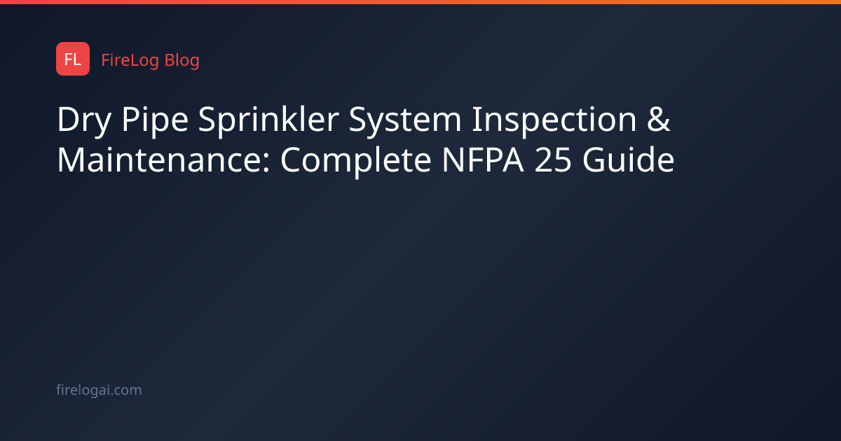 Dry Pipe Sprinkler System Inspection & Maintenance: Complete NFPA 25 ...