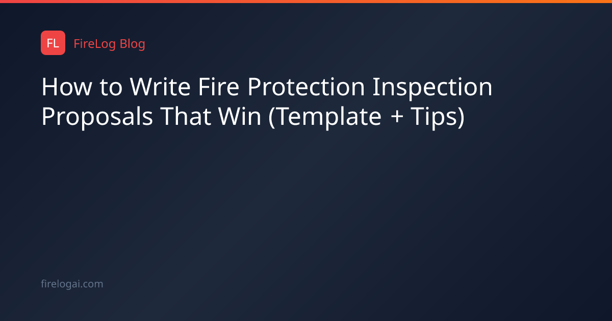 How to Write Fire Protection Inspection Proposals That Win (Template ...