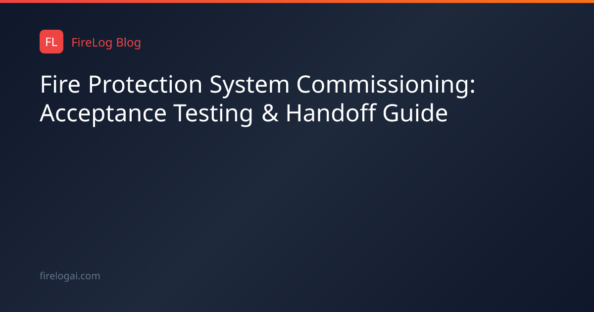 Fire Protection System Commissioning: Acceptance Testing & Handoff ...