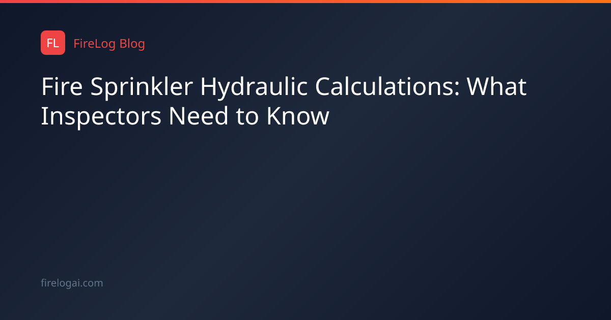 Fire Sprinkler Hydraulic Calculations: What Inspectors Need to Know ...