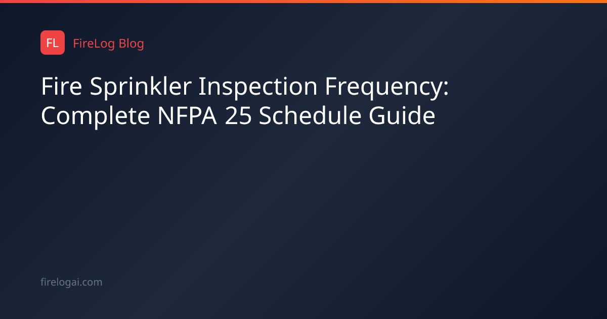 Fire Sprinkler Inspection Frequency: Complete NFPA 25 Schedule Guide ...
